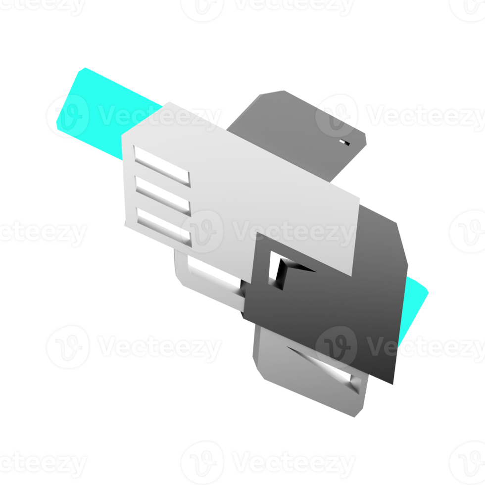 3d le rendu futuriste arme, espace blaster faible poly icône. 3d rendre sci - Fi fusils de chasse pour tournage dans espace icône. png