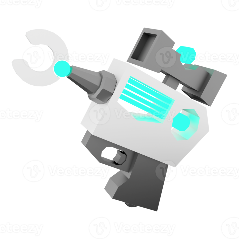 3d rendering Futuristic weapon, Space blaster low poly icon. 3d render Sci - Fi shotguns for shooting in space icon. png