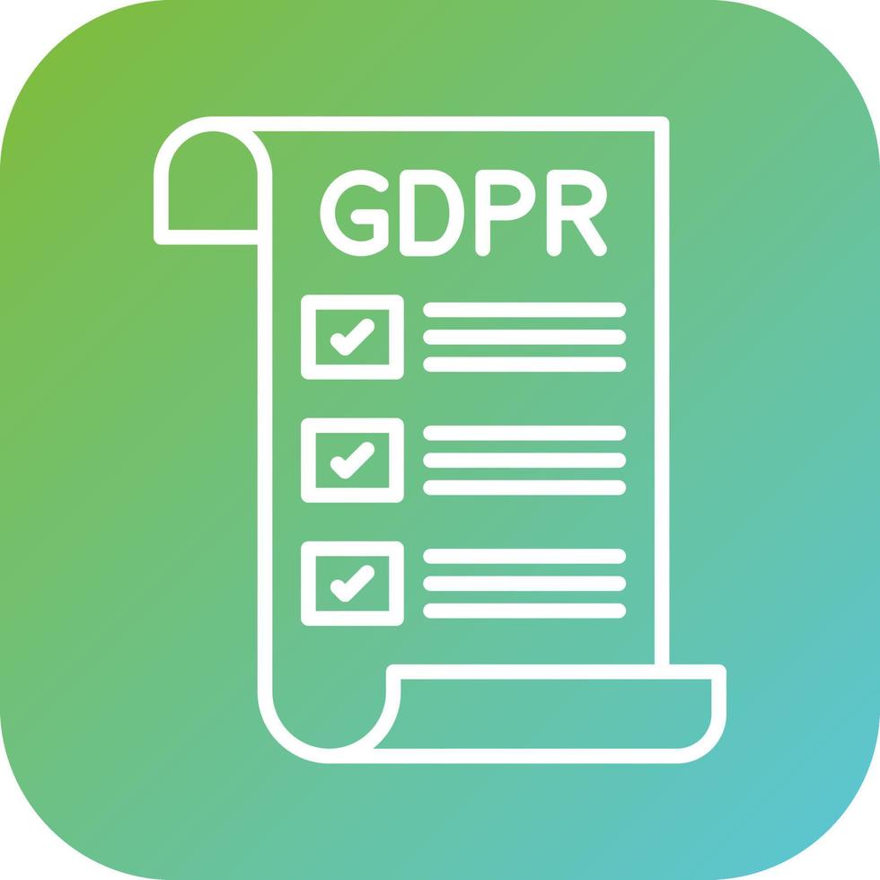 Gdpr Policy Vector Icon Style