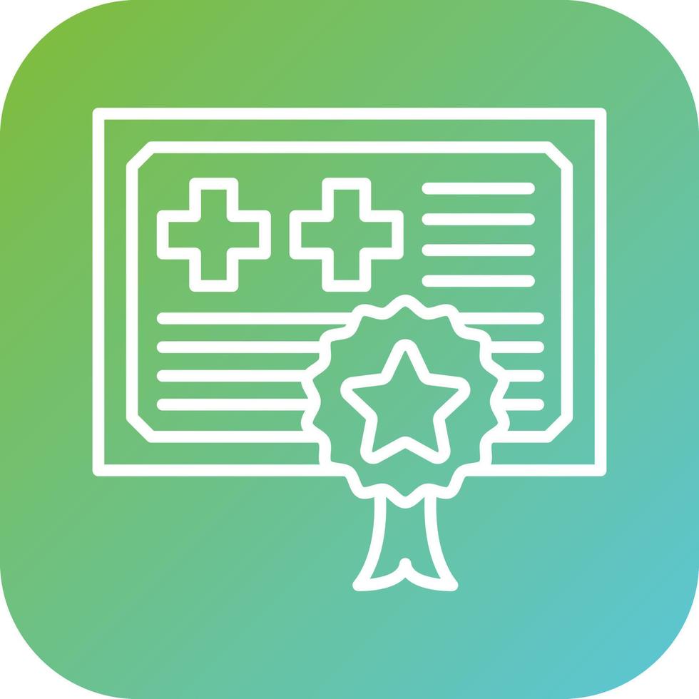 Medical Certificate Vector Icon Style