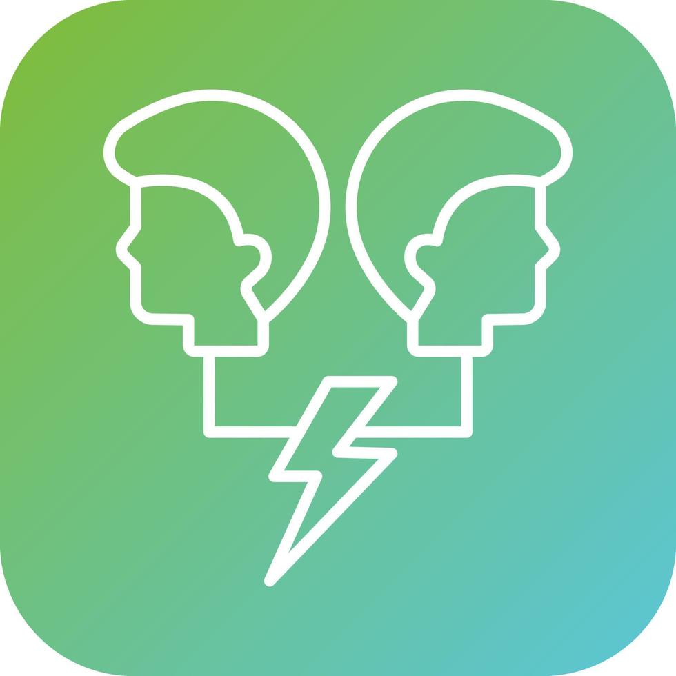 Conflicting Thoughts Vector Icon Style