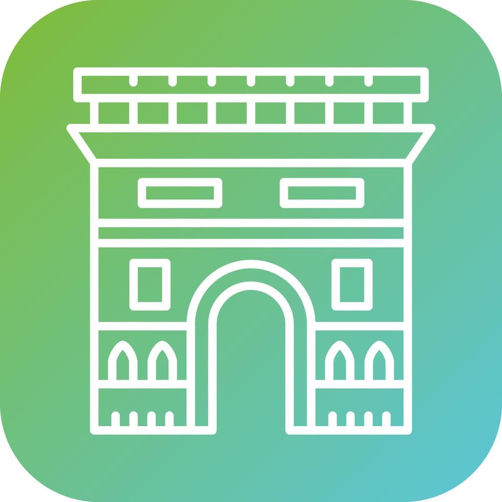Arc De Triomphe Vector Icon Style