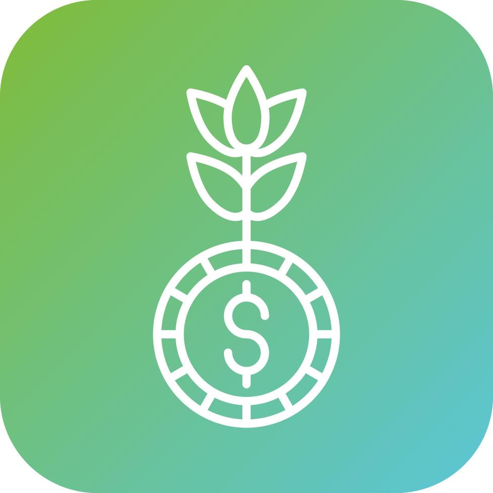 verde economía vector icono estilo