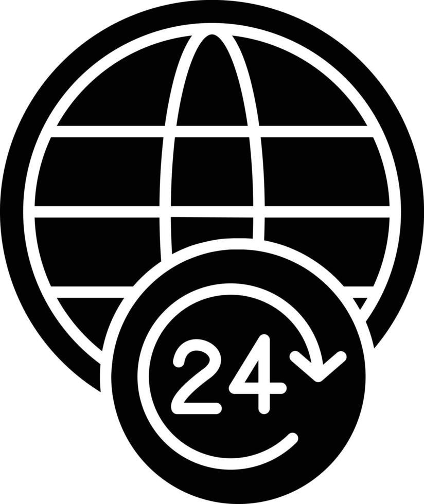 vector diseño 24 horas abierto icono estilo