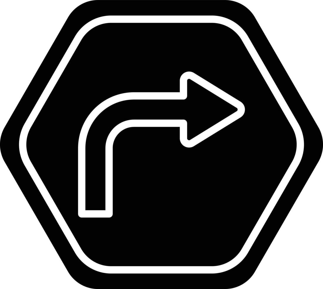 Vector Design Turn Right Icon Style