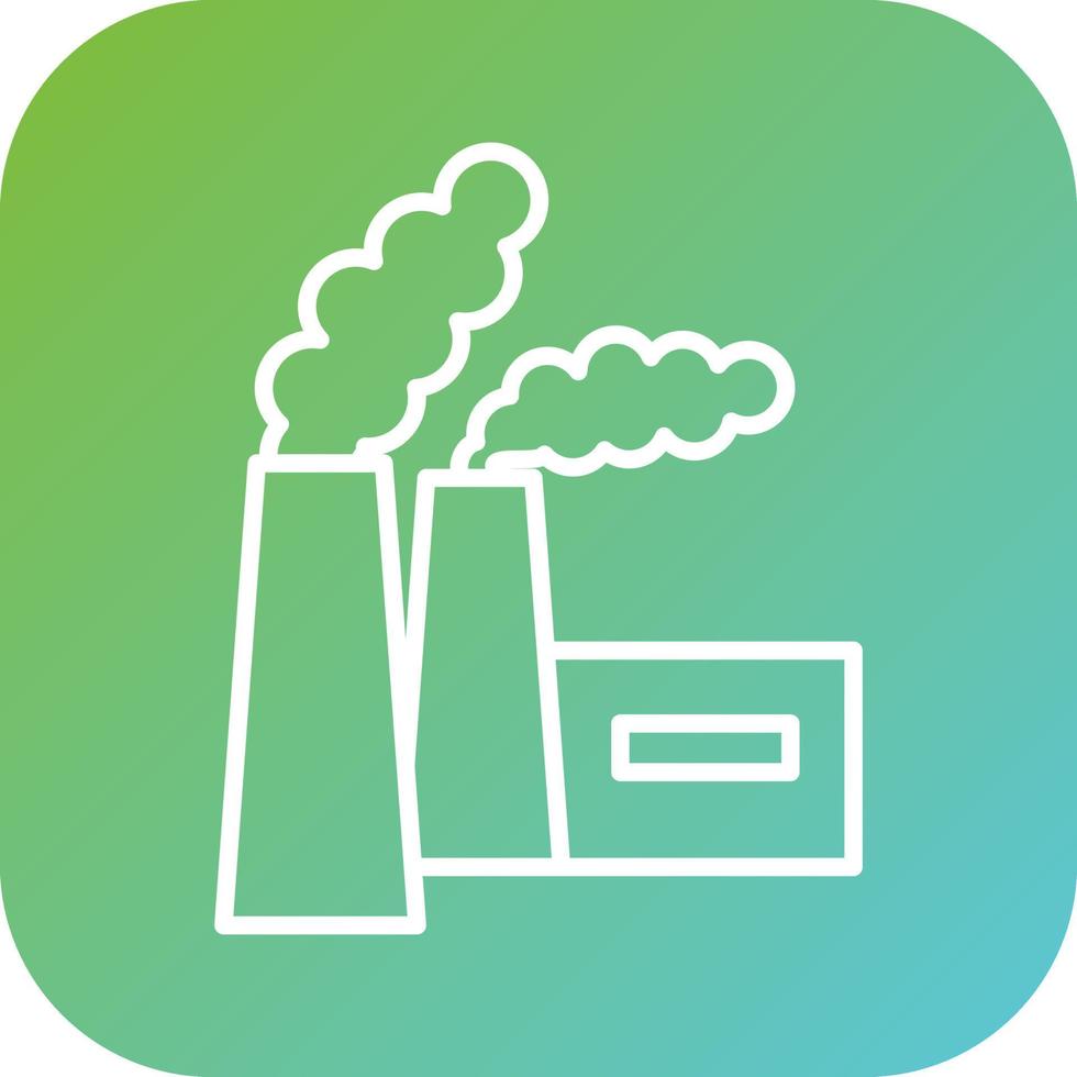 Chimney Pollution Vector Icon Style