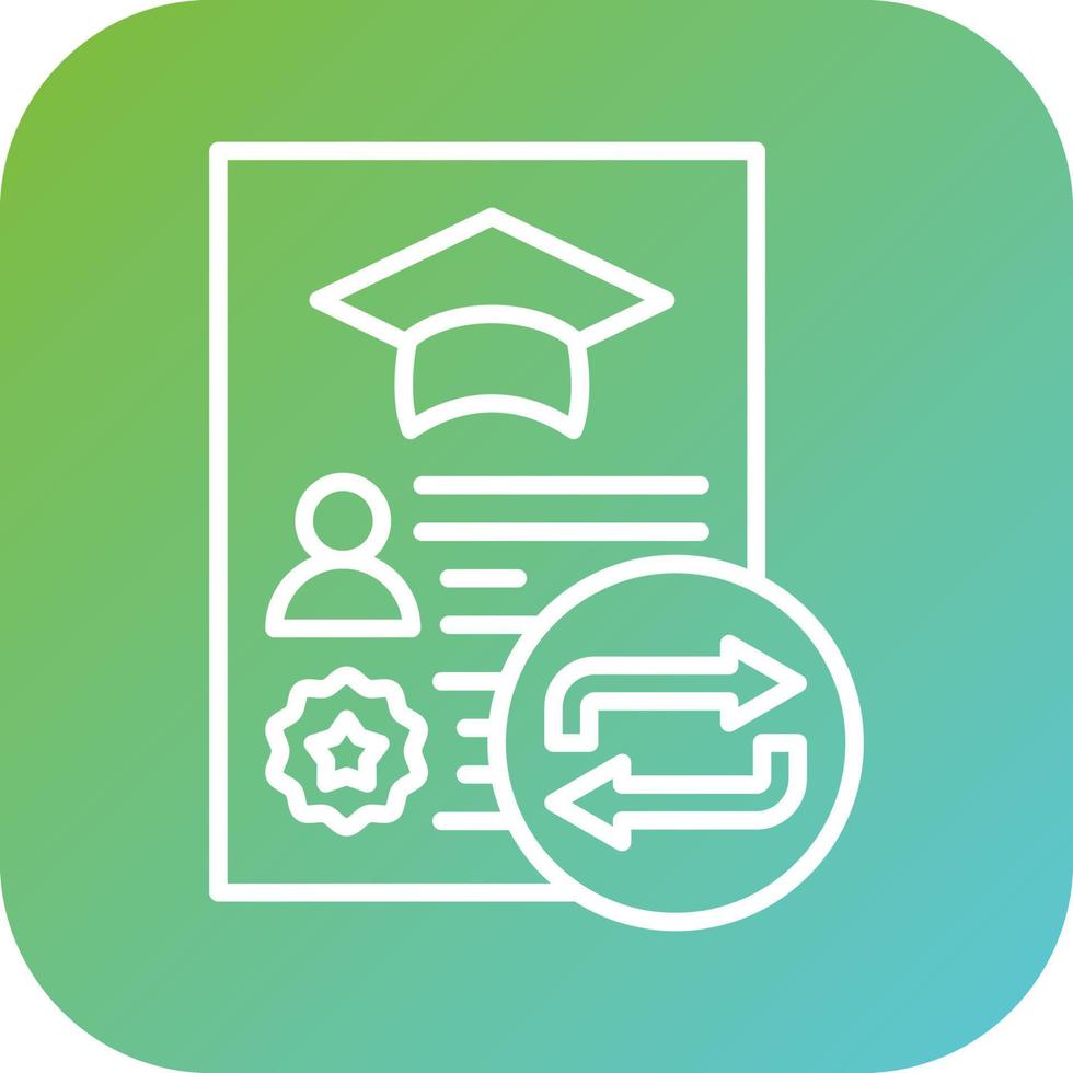 Course Transfer Vector Icon Style