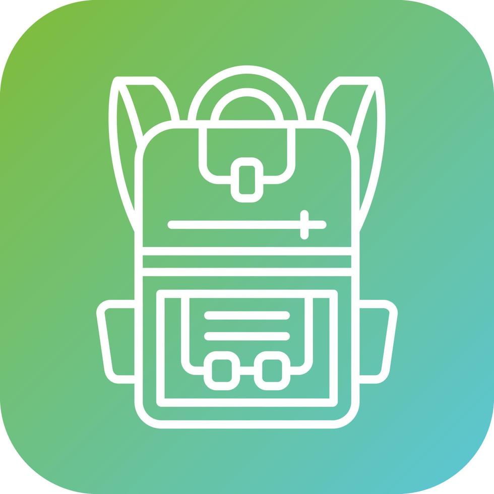 Back Pack Vector Icon Style