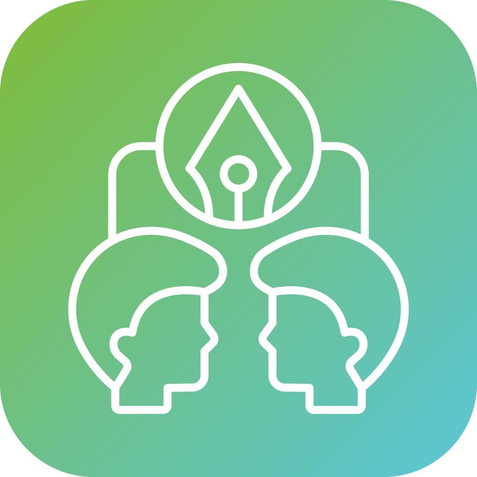 Collaborative Design Vector Icon Style