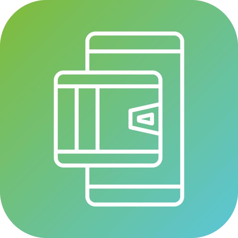 Mobile Wallet Vector Icon Style