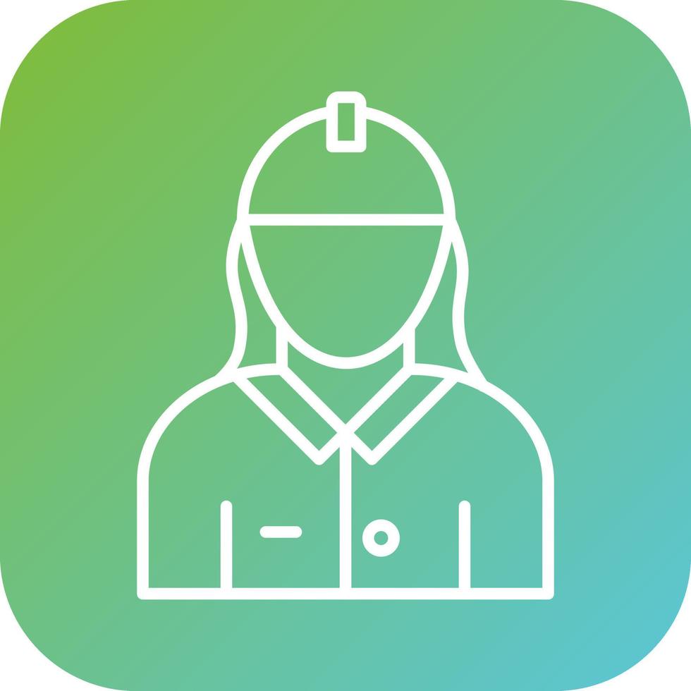 Female Engineer Vector Icon Style