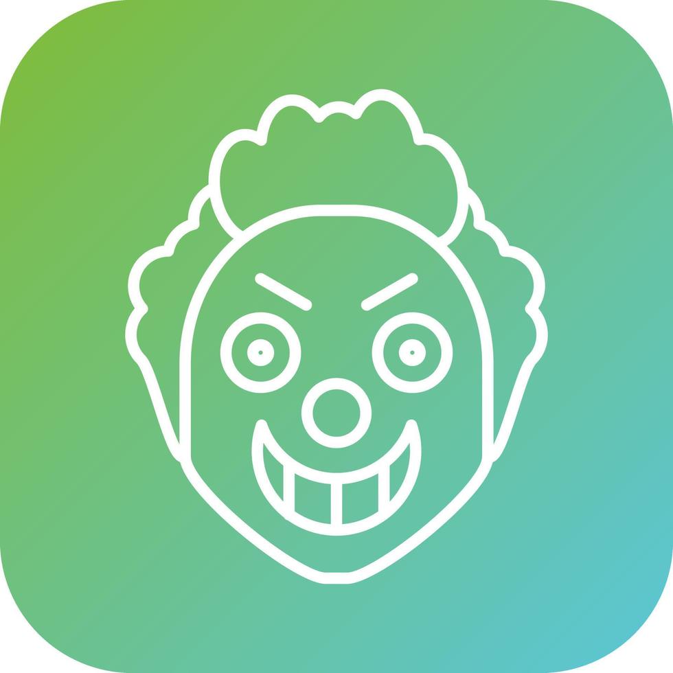 Scary Clown Vector Icon Style