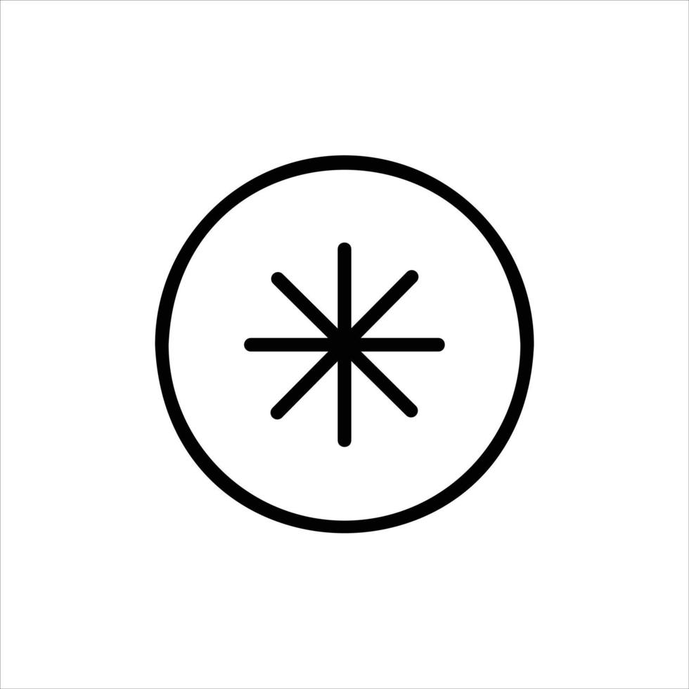asterisk in flat design style vector
