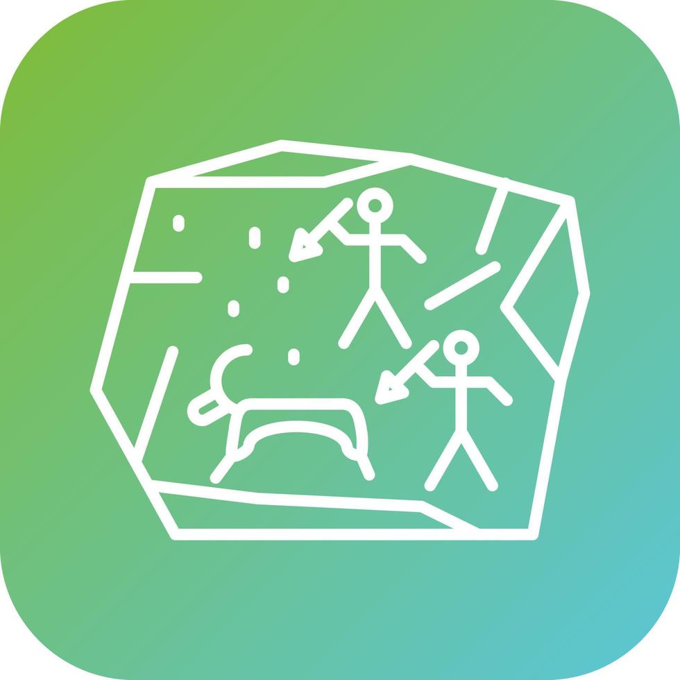 Cave Painting Vector Icon Style