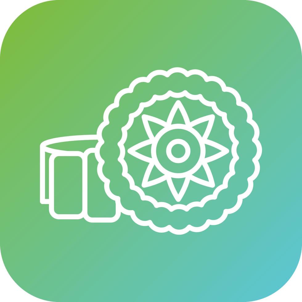 Moon Cake Vector Icon Style