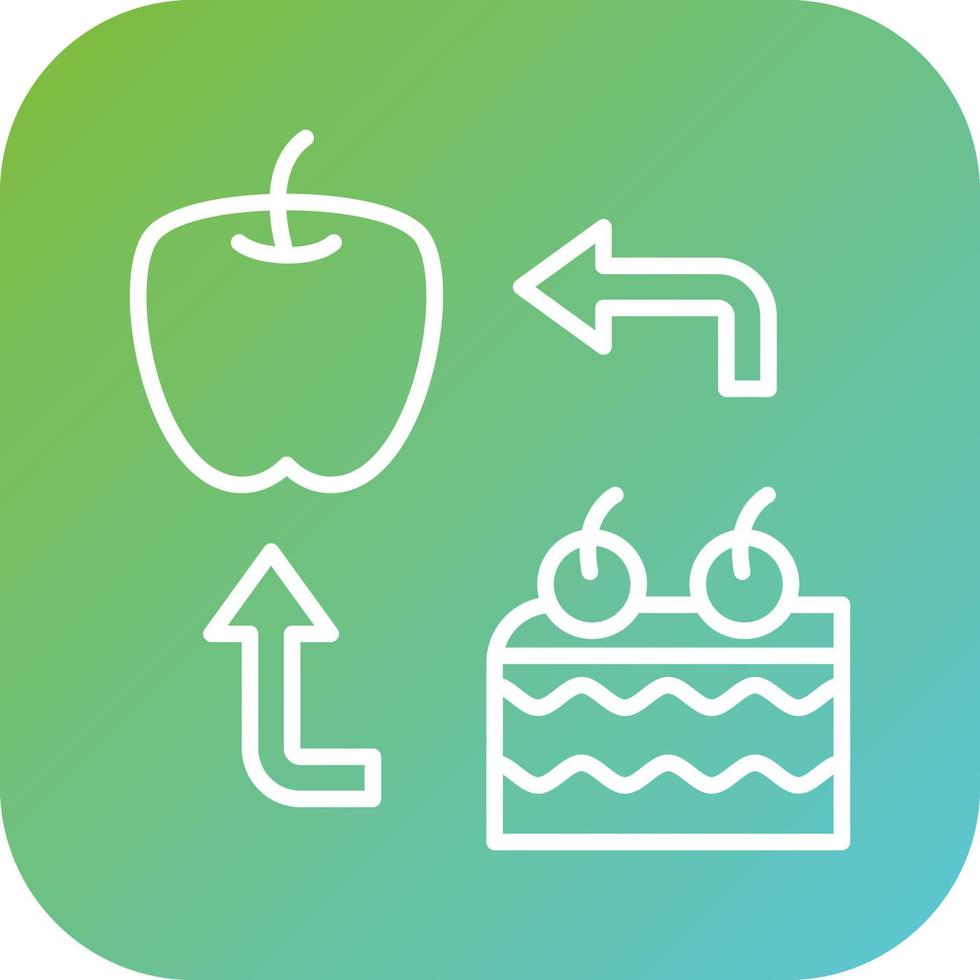 Food Substitution Vector Icon Style