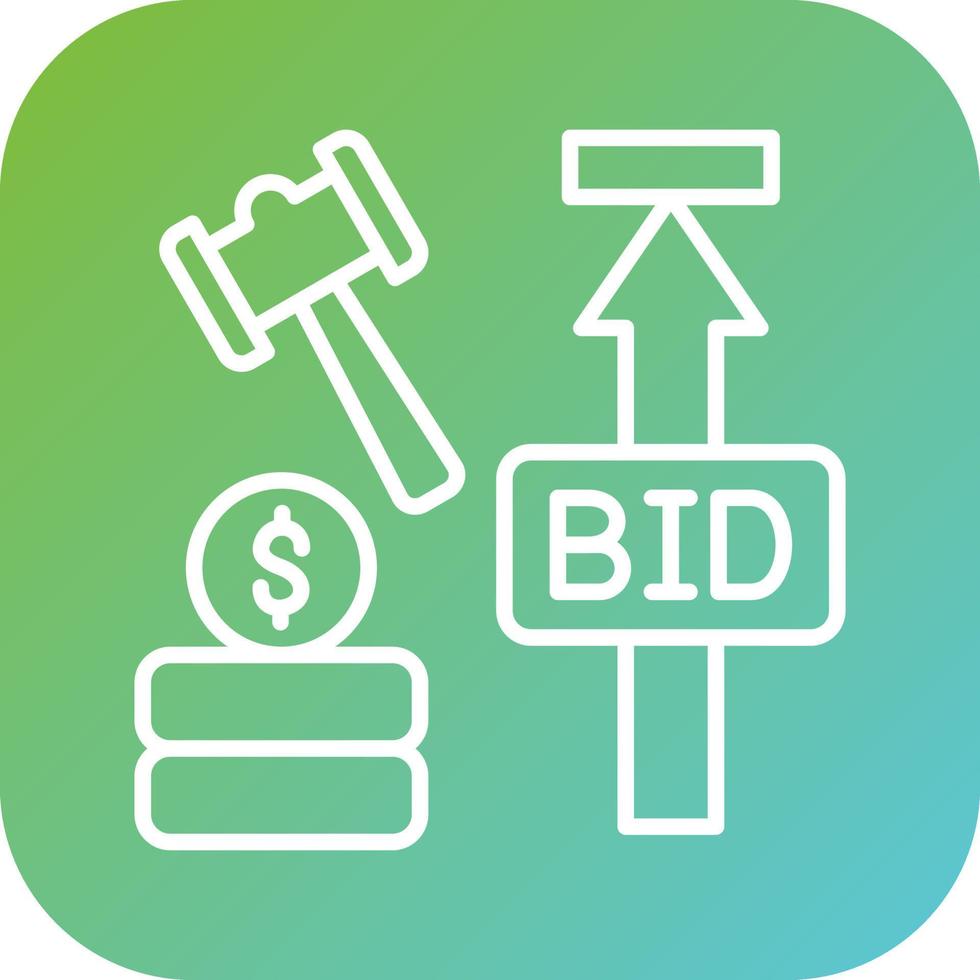 Maximum Bid Auction Vector Icon Style