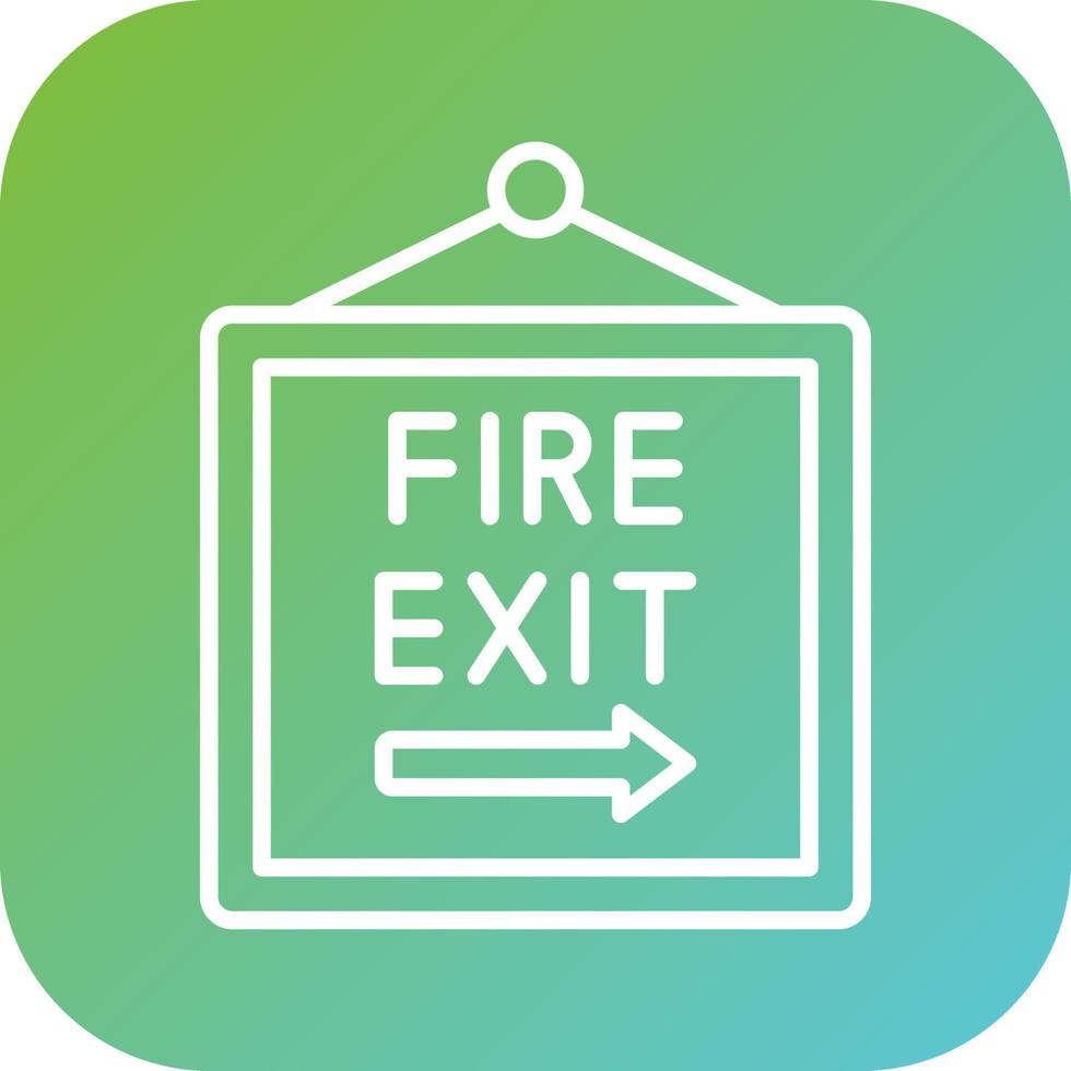 Fire Exit Vector Icon Style