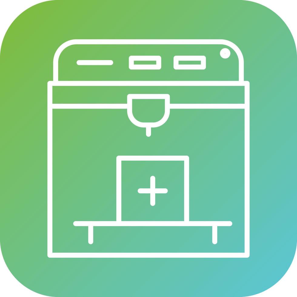3D Printer Vector Icon Style