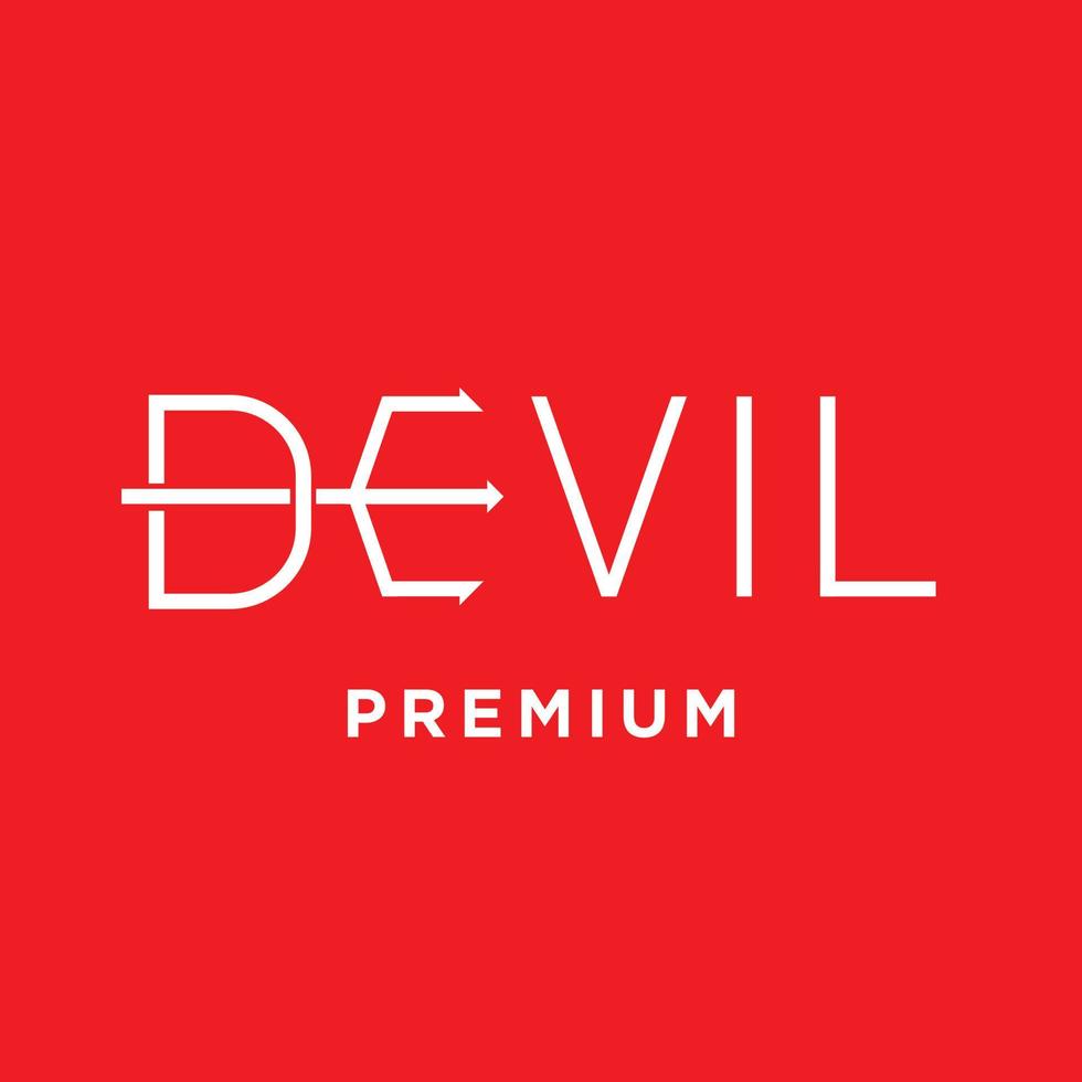 Devil hell initial logo icon design vector