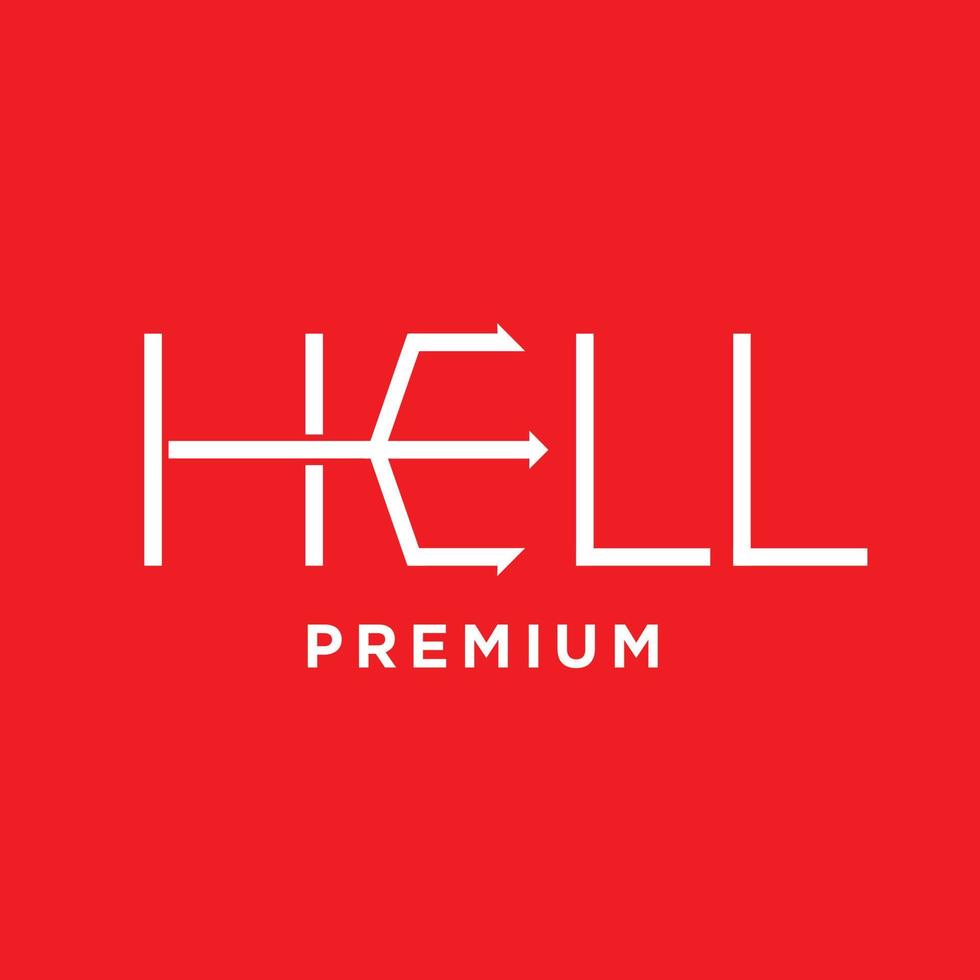 hell spear fire logo icon design vector