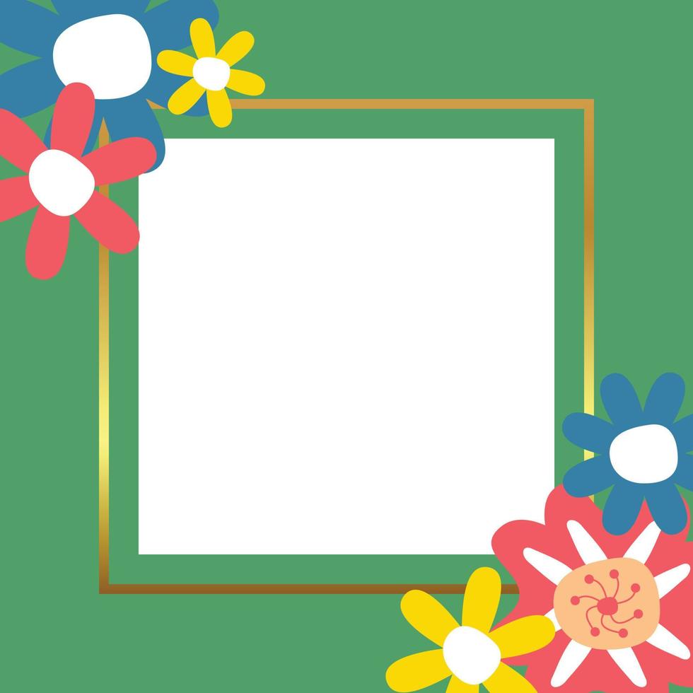 spring background with floral decoration, with free space for text. Template for banner, poster, social media, greeting card. vector