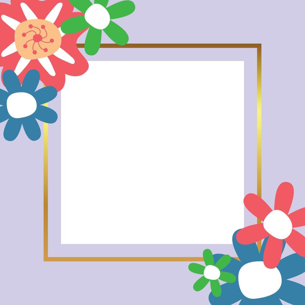 spring background with floral decoration, with free space for text. Template for banner, poster, social media, greeting card. vector