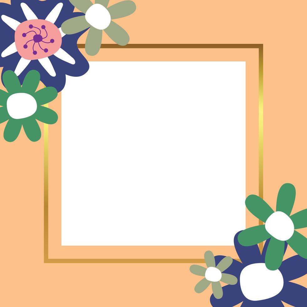 spring background with floral decoration, with free space for text. Template for banner, poster, social media, greeting card. vector