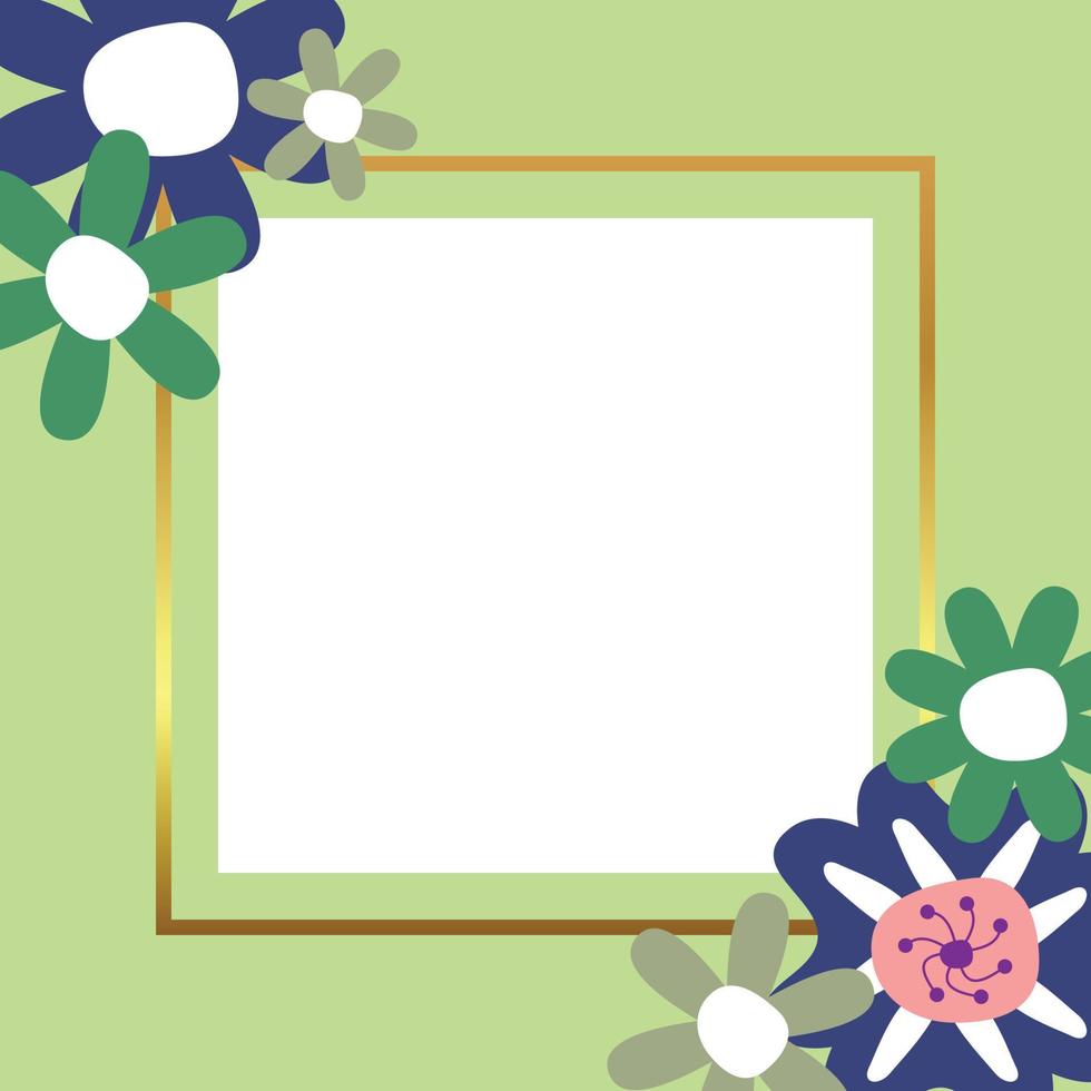 spring background with floral decoration, with free space for text. Template for banner, poster, social media, greeting card. vector