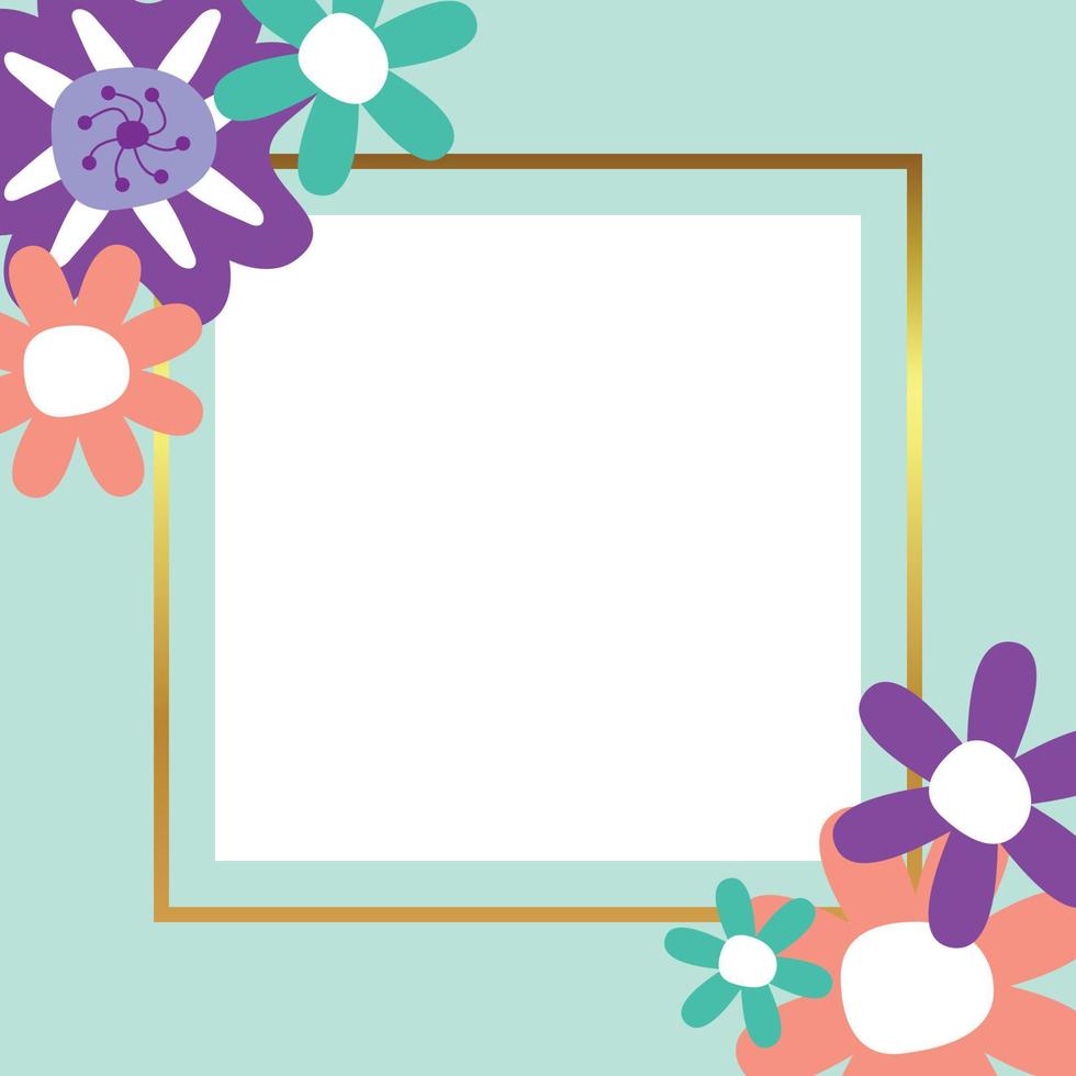 spring background with floral decoration, with free space for text. Template for banner, poster, social media, greeting card. vector