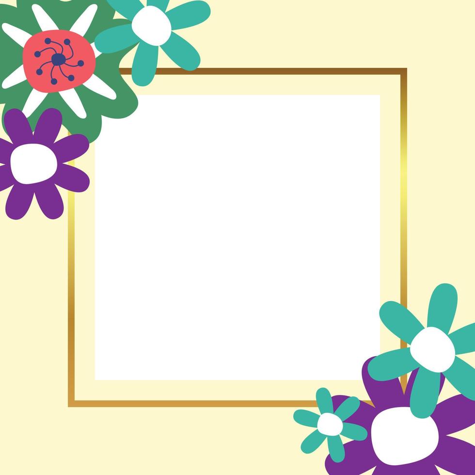 spring background with floral decoration, with free space for text. Template for banner, poster, social media, greeting card. vector