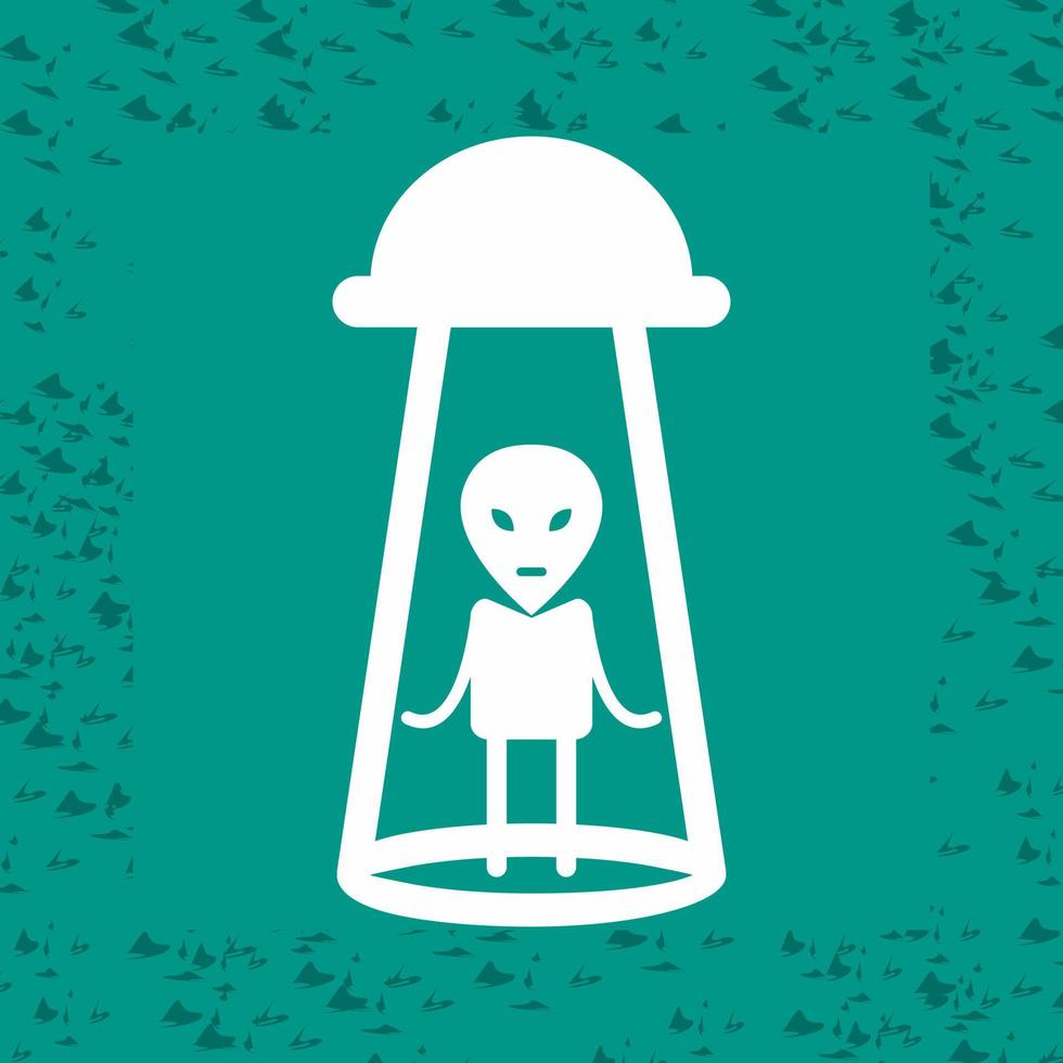 icono de vector de abducción extraterrestre