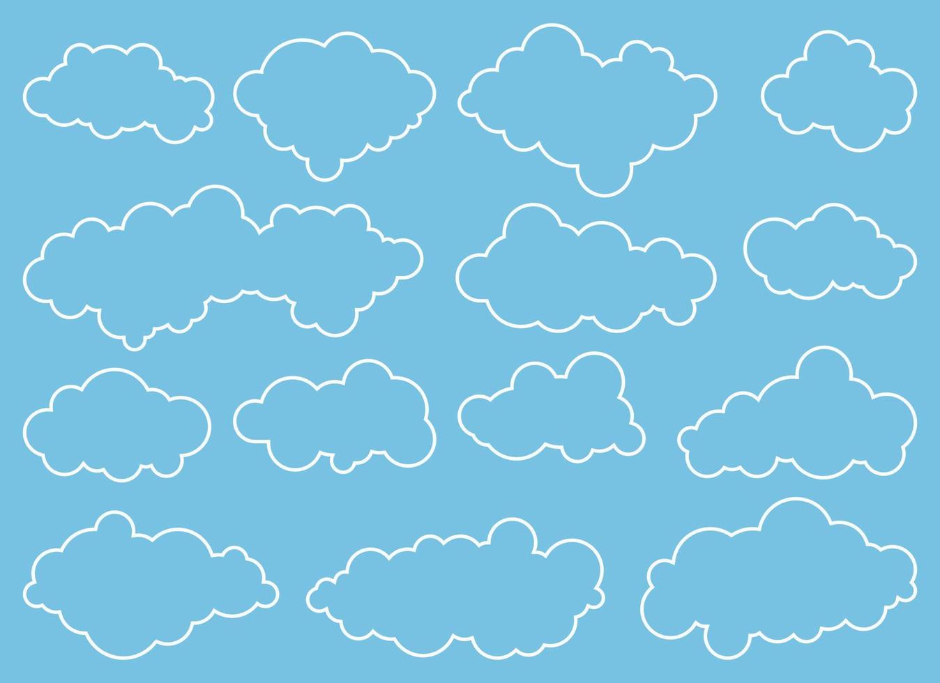 Cloud icon in flat style vector illustration