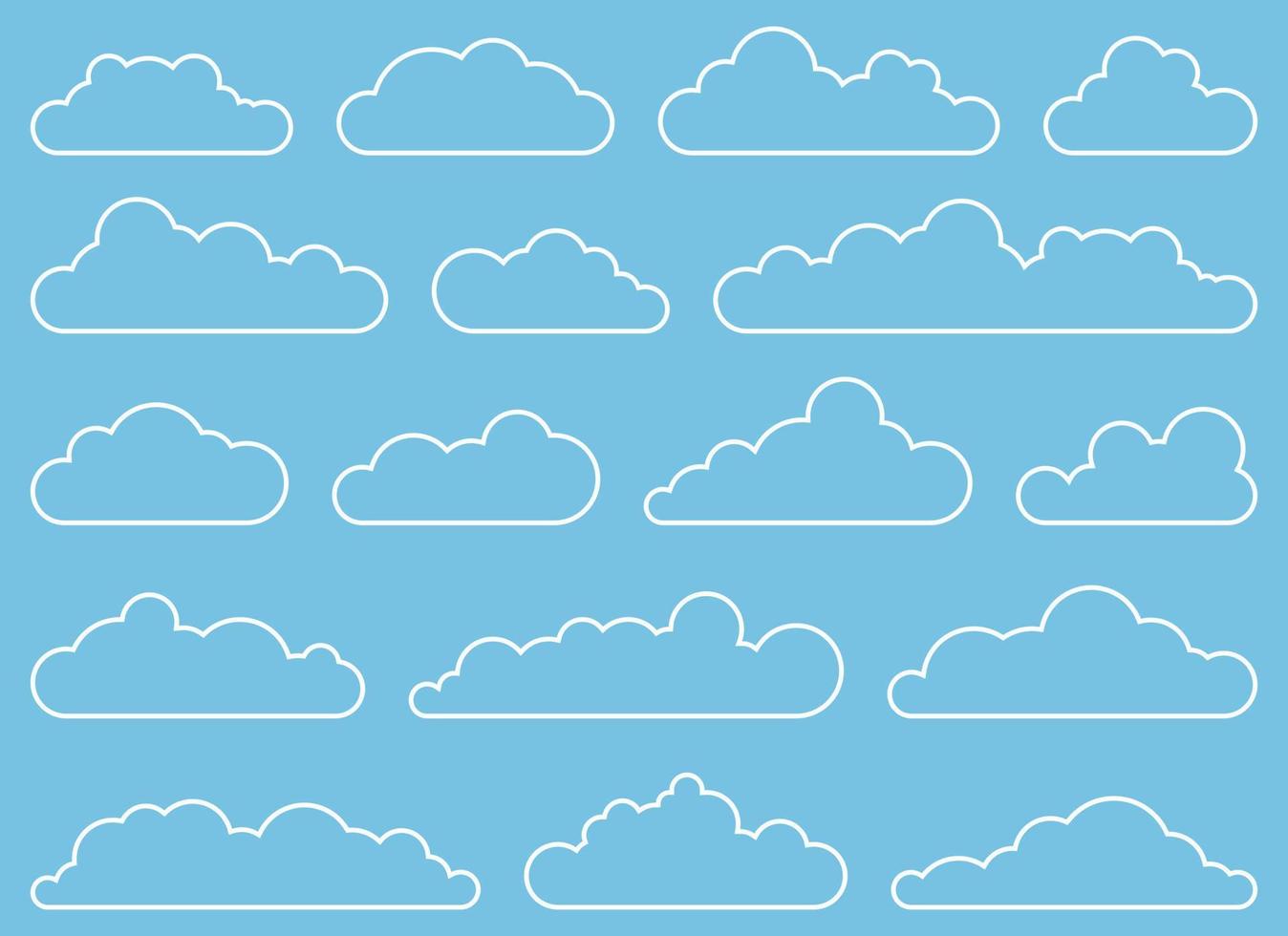 nube icono en plano estilo vector ilustración