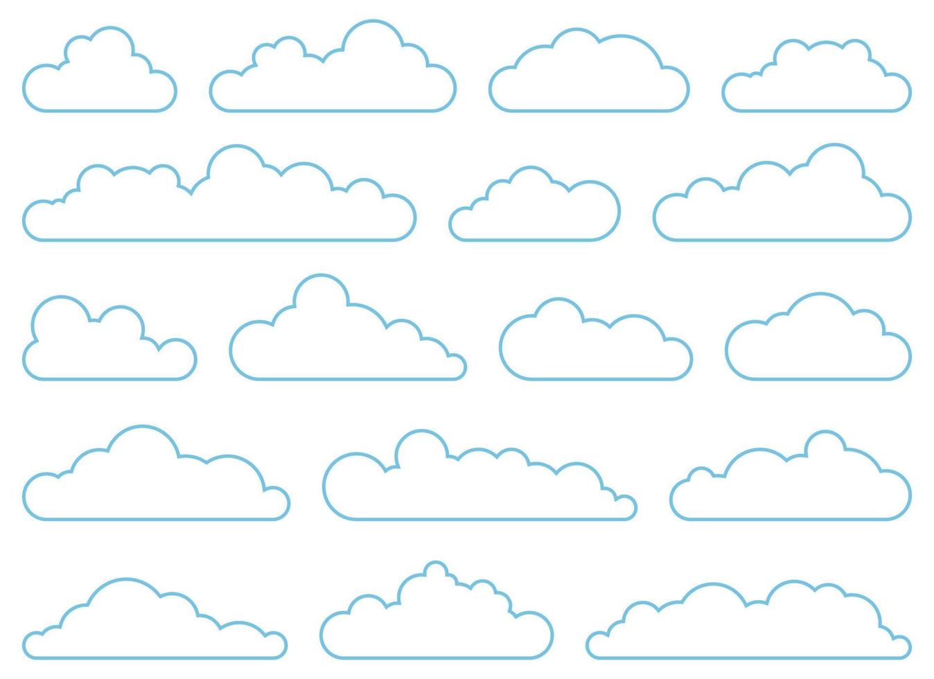 Cloud icon in flat style vector illustration