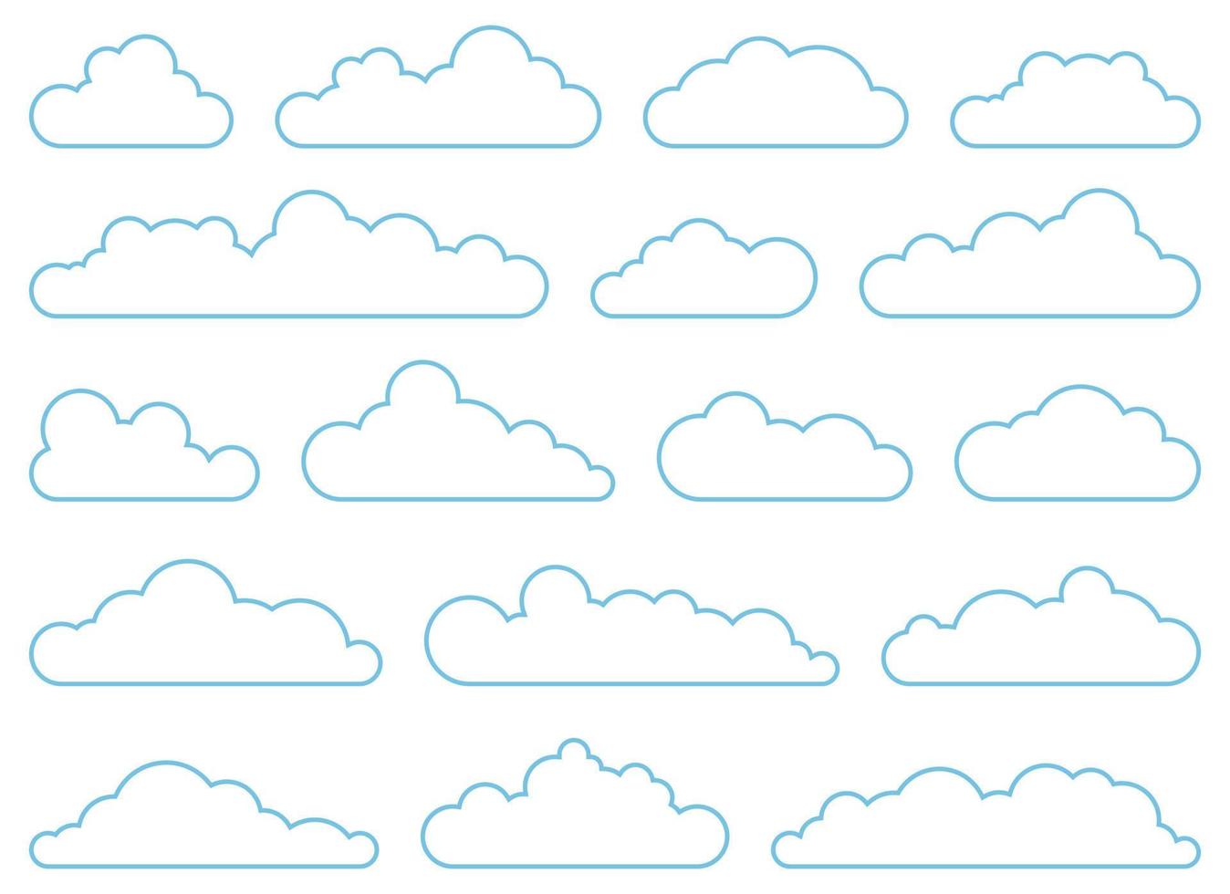 nube icono en plano estilo vector ilustración