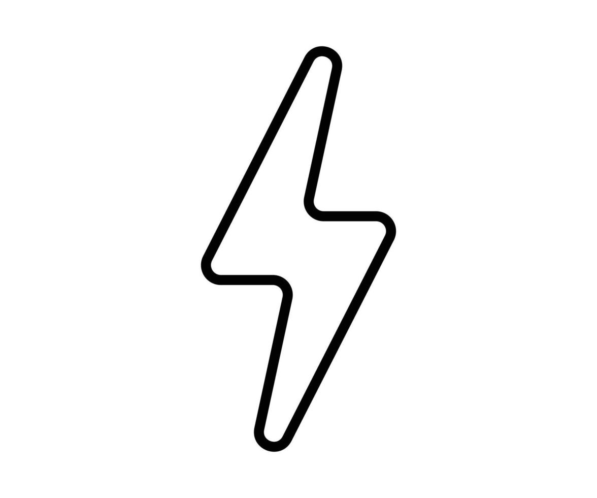 Minimal thunder icon design vector template