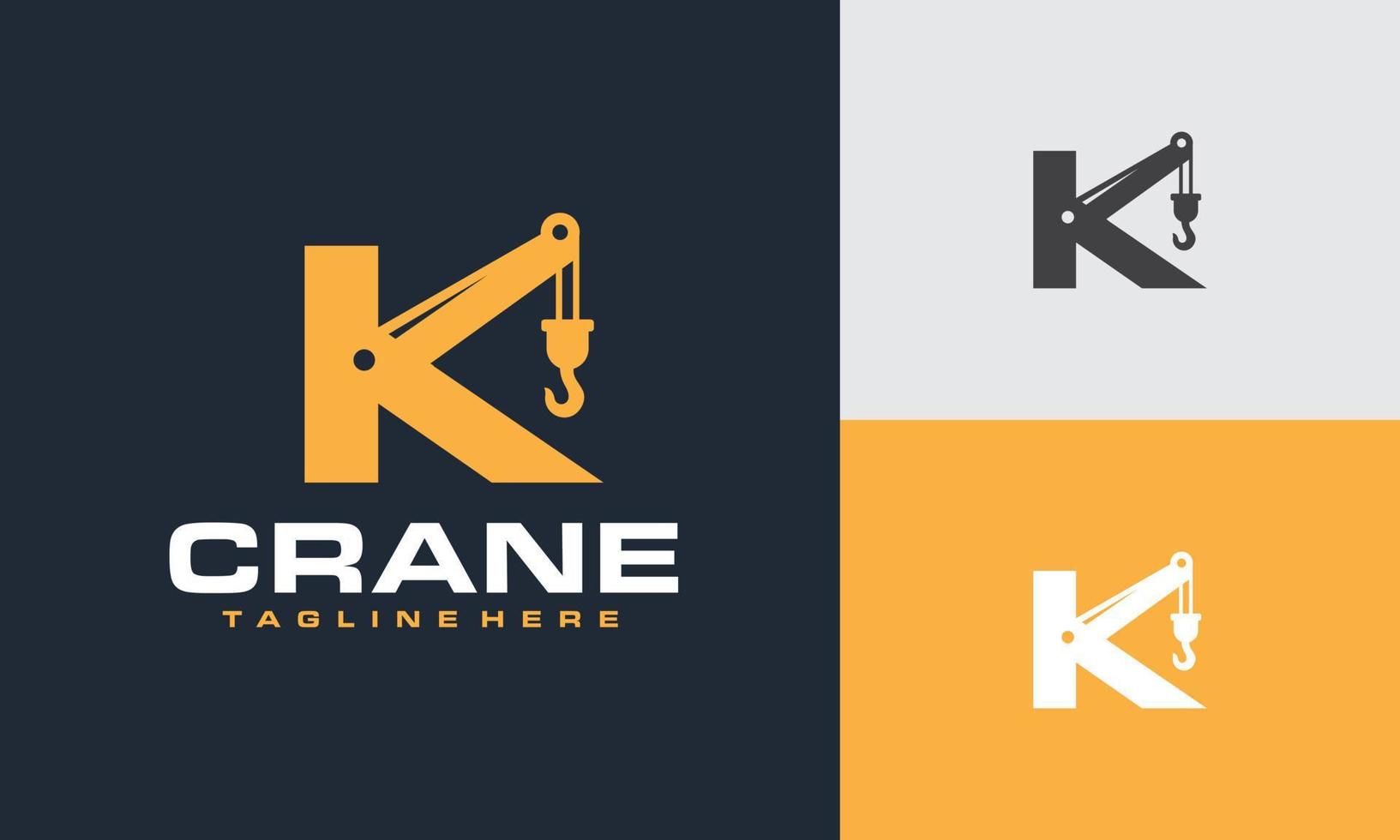 initial K crane logo vector