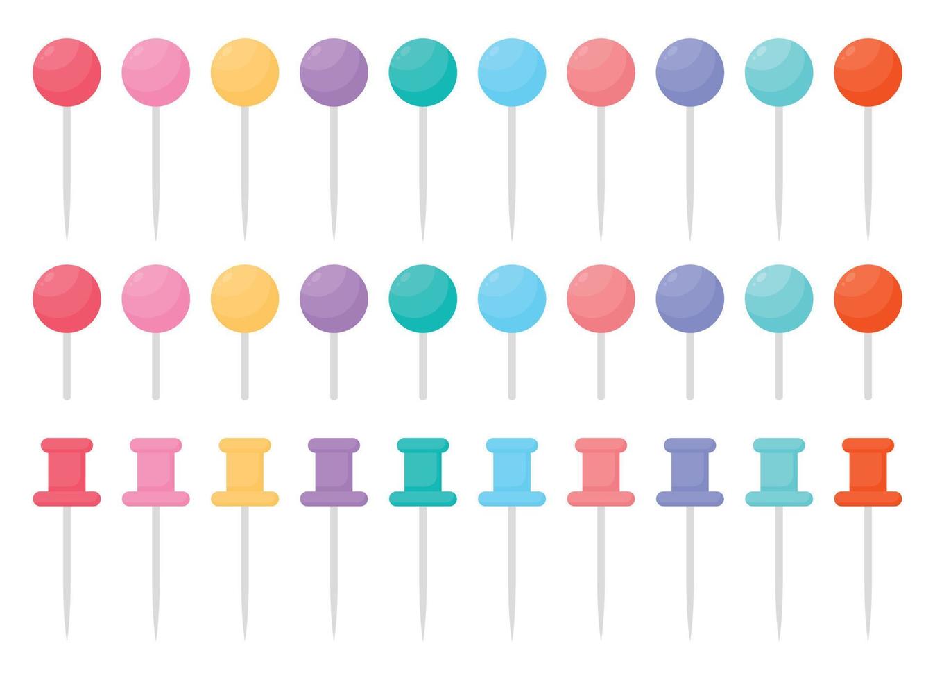 Location pointer pin icon vector set. GPS location pin