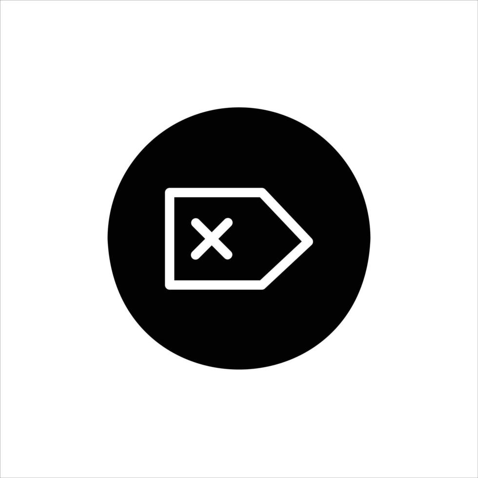 cancel in flat design style vector