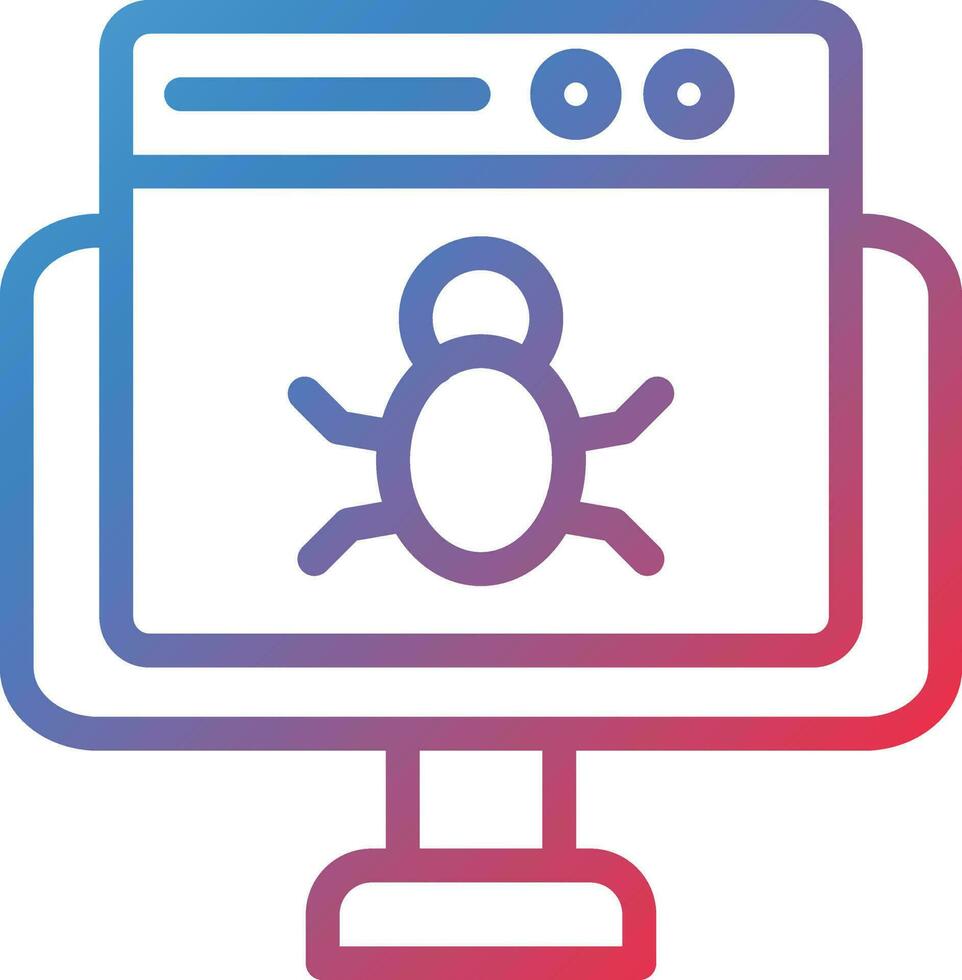 Vector Design Website Bug Icon Style