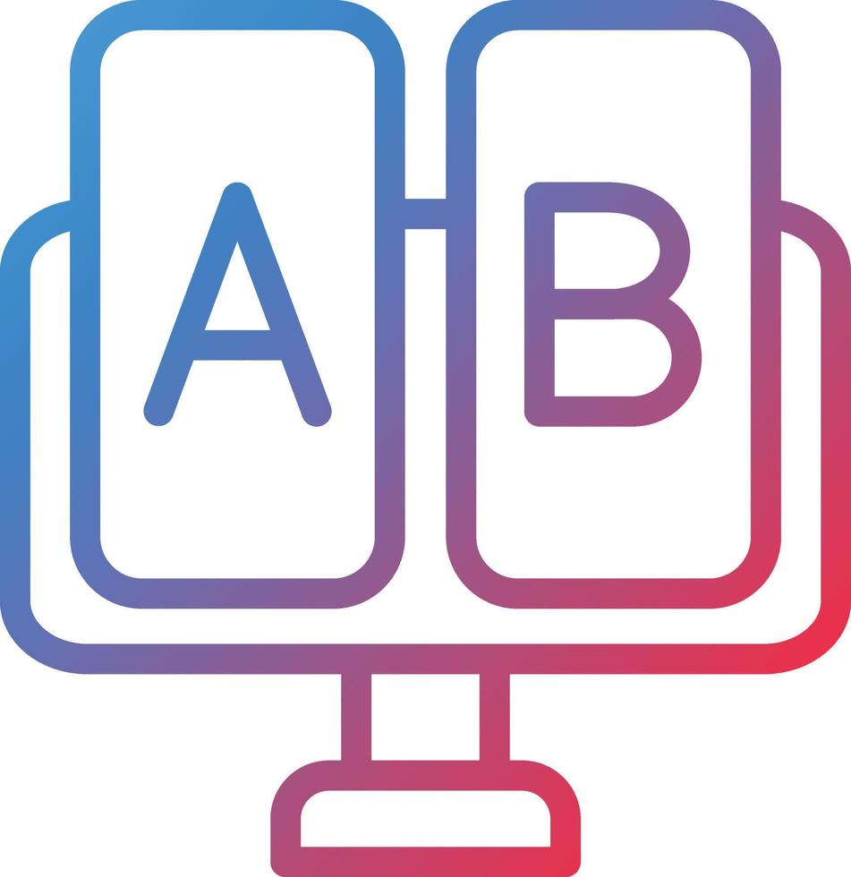 Vector Design AB Testing Icon Style