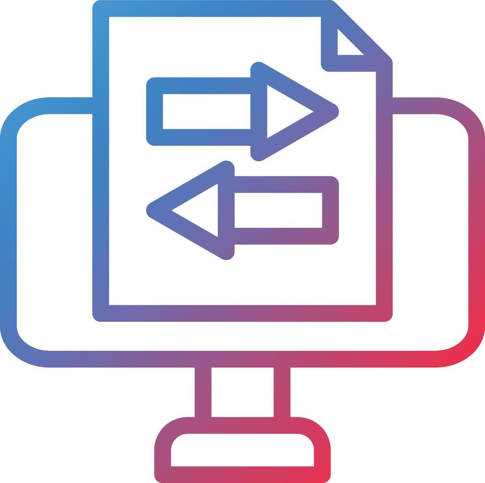 Vector Design Online File Transfer Icon Style