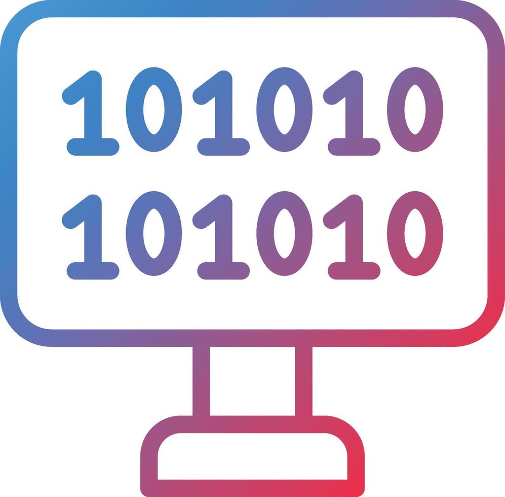 Vector Design Binary Code Icon Style