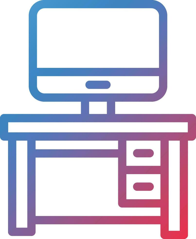 vector diseño computadora mesa icono estilo