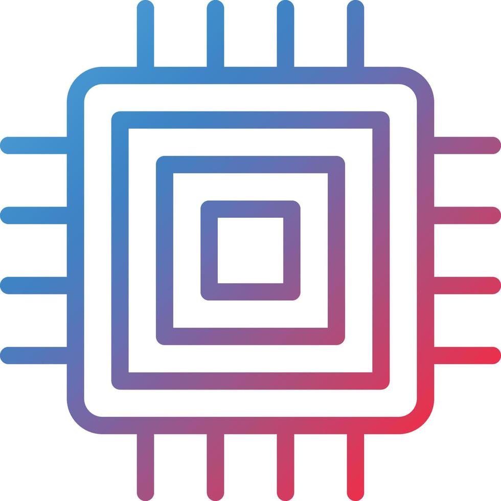 Vector Design Microprocessor Icon Style