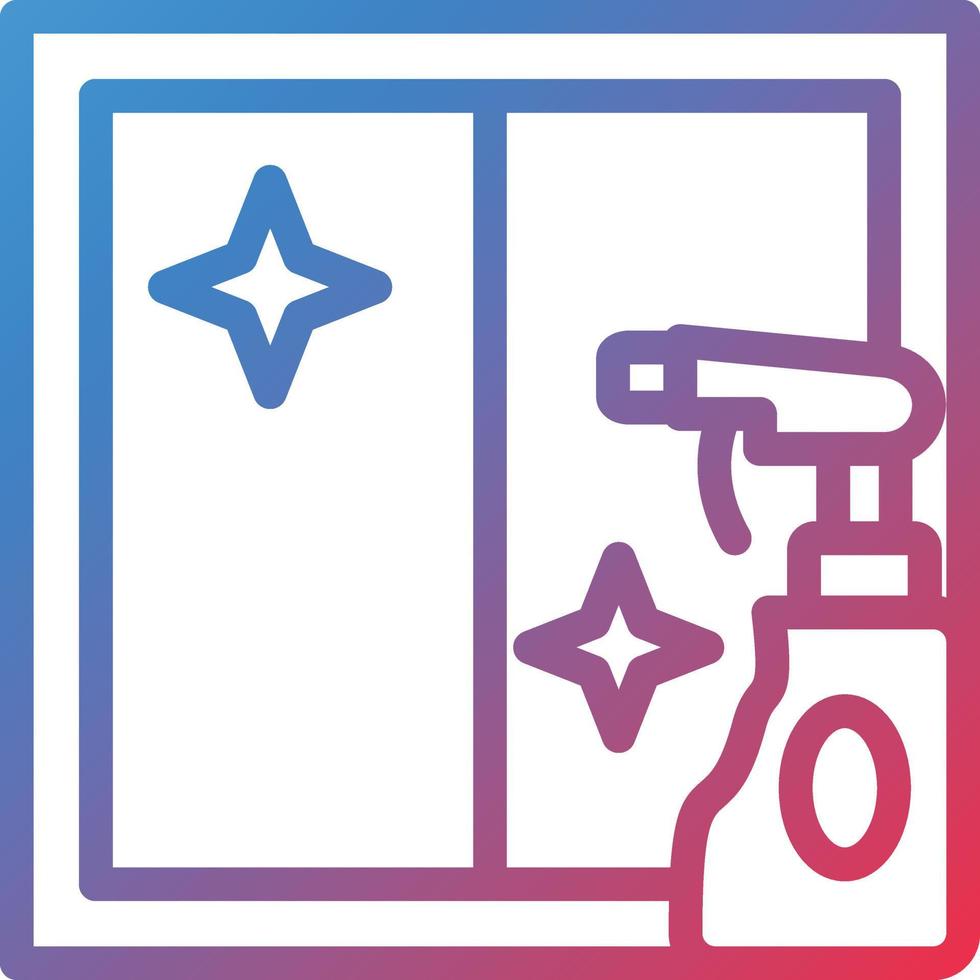 Vector Design Cleaning Window Icon Style