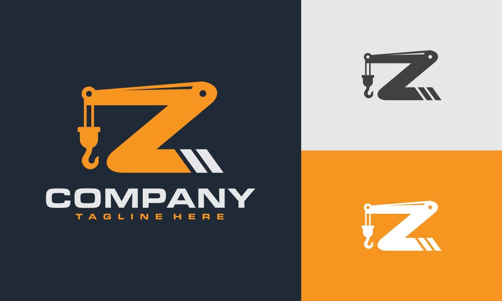initial Z crane logo vector
