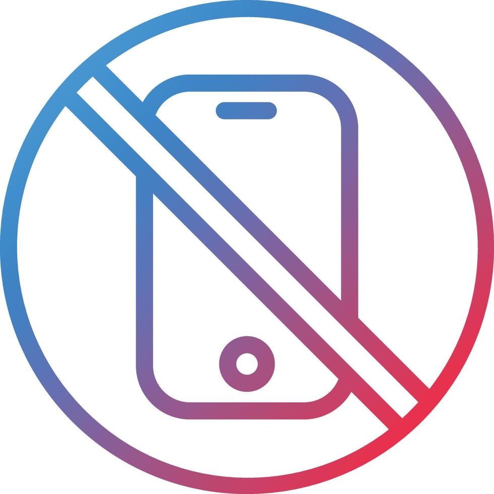 Vector Design No Phone Icon Style