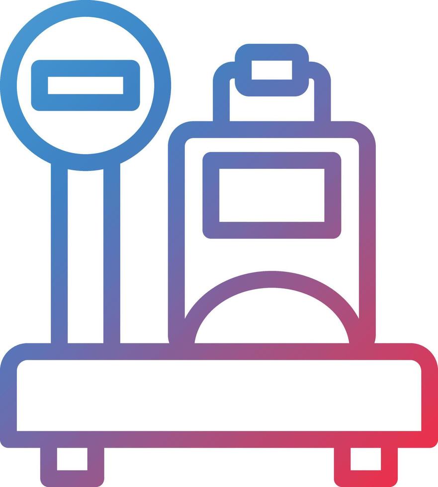 Vector Design Luggage Scale Icon Style